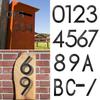 Black House Numbers Door Number Letters for Outside Signs Easy Installation Plastic Matte Numbers Letters Sign for Home Address Mailbox