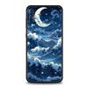 Чехол в стиле комиксов Луна и Облако для Samsung A56 A36 A26 A54 A52 A24 A14 A50 A72 A70 A06 A12 A22 A34 A42 A32 A04s A16 5G
