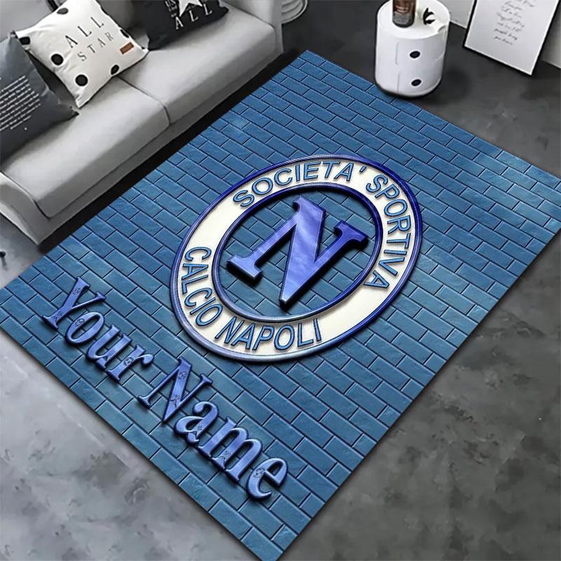 SSC Napoli Custom Name Carpet Rug for Living Room Bedroom Home Sofa Decoration,Kids play Non-slip Floor Mat