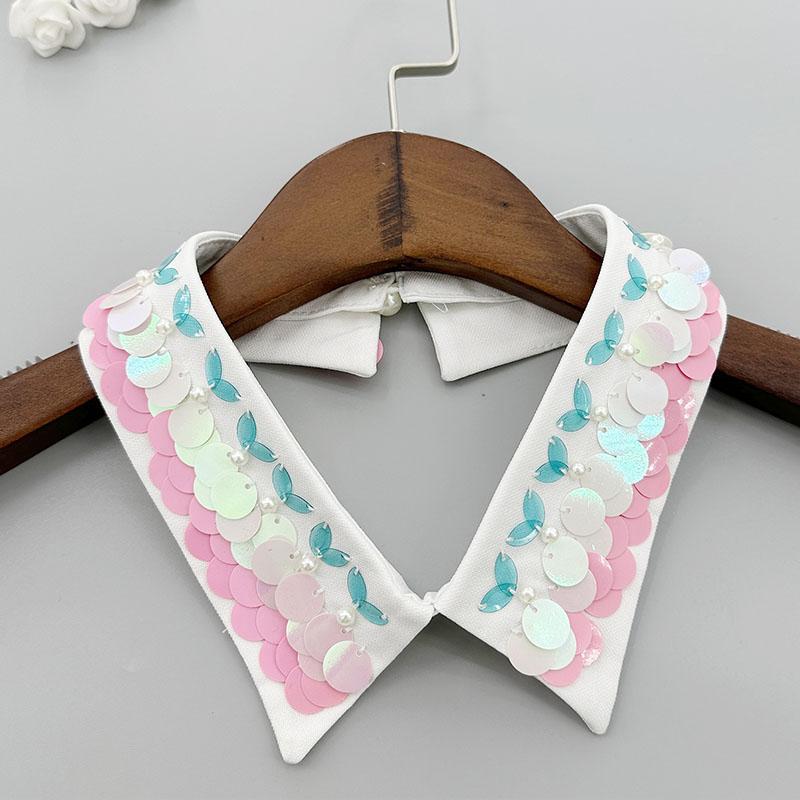 Pearl Women Shirt False Collars Crystal Removable Collar Women Necklace Fake Collar Detachable Diamond Clothing Accessories