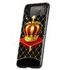 Жесткий чехол-бампер с алмазной короной для Samsung Galaxy Z Flip 4 5 Черный чехол для Galaxy Z Flip 3 Складные противоударные чехлы Capas