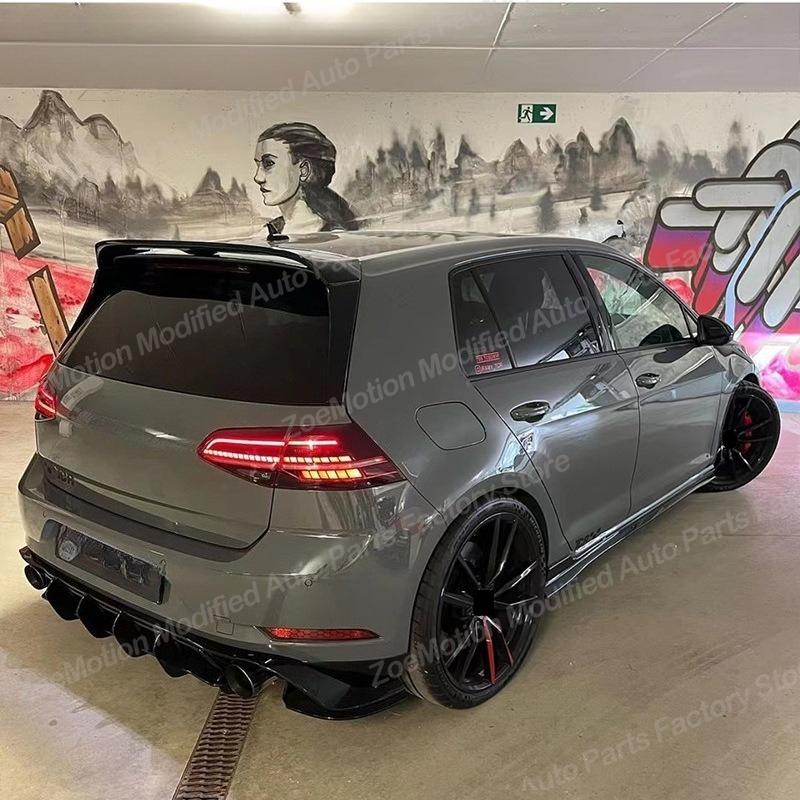 Для Volkswagen Golf MK7.5 GTI TCR 2017-2020 Задний Бампер Диффузор Пластина Спойлер Губа Сплиттер Комплект Обвеса Тюнинг Авто Аксессуары