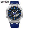 Sanda Octagonal Oak Men's Electronic Sports Watch - Waterproof, Lightweight, with Alarm Clock