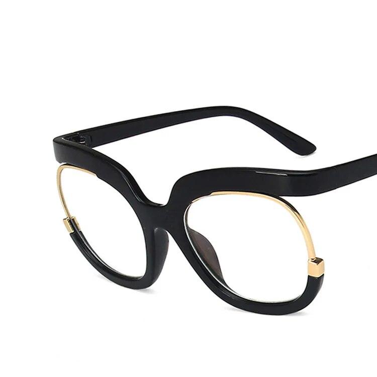 2023 Ins Rainbow Frame Fashion Retro Round Anti Blue Light Women Glasses Vintage Oversized Colourful Frame Clear Eyeglasses