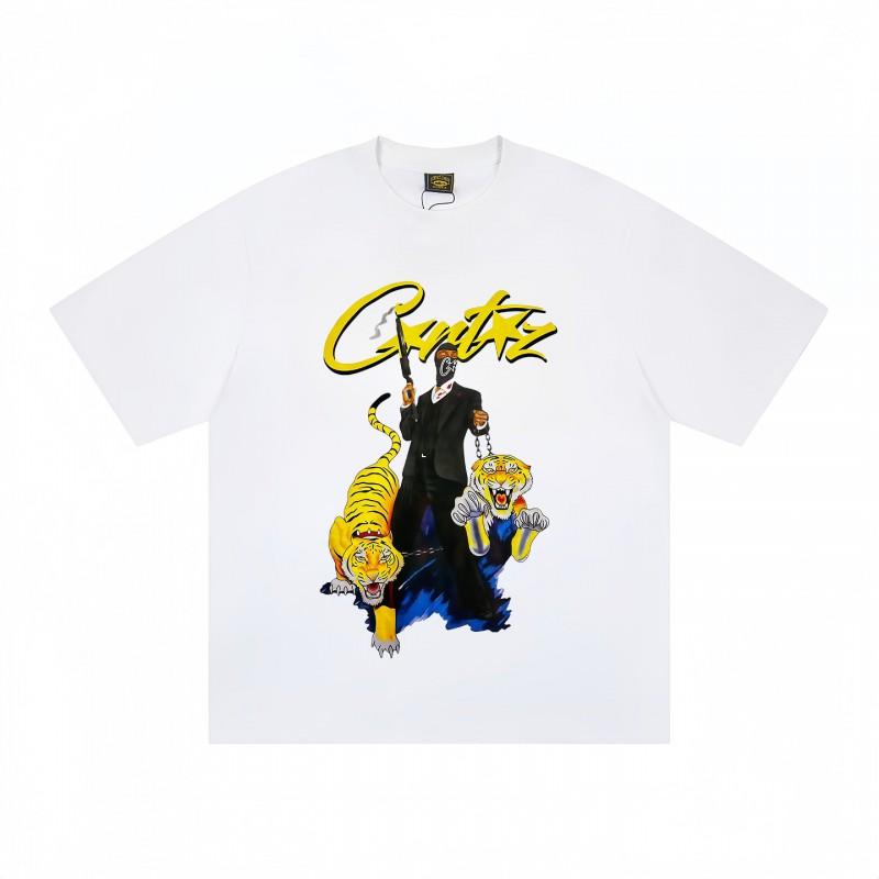 Corteiz Streetwear Cotton Tee Unisex Short Sleeve Graphic T-Shirt Loose Fit Casual Wear