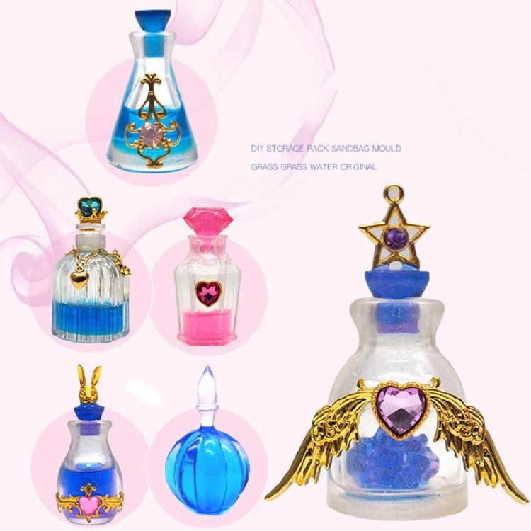 6 шт. силиконовых форм из смолы для флаконов духов, набор форм для литья из эпоксидной смолы со стопорами, для самостоятельного изготовления флаконов духов