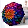 Colorful Mandala Wall Art: Vibrant Floral Decor for Any SpaceUmbrella, Portable 3-Fold Compact Umbrella for Men & Women Gift