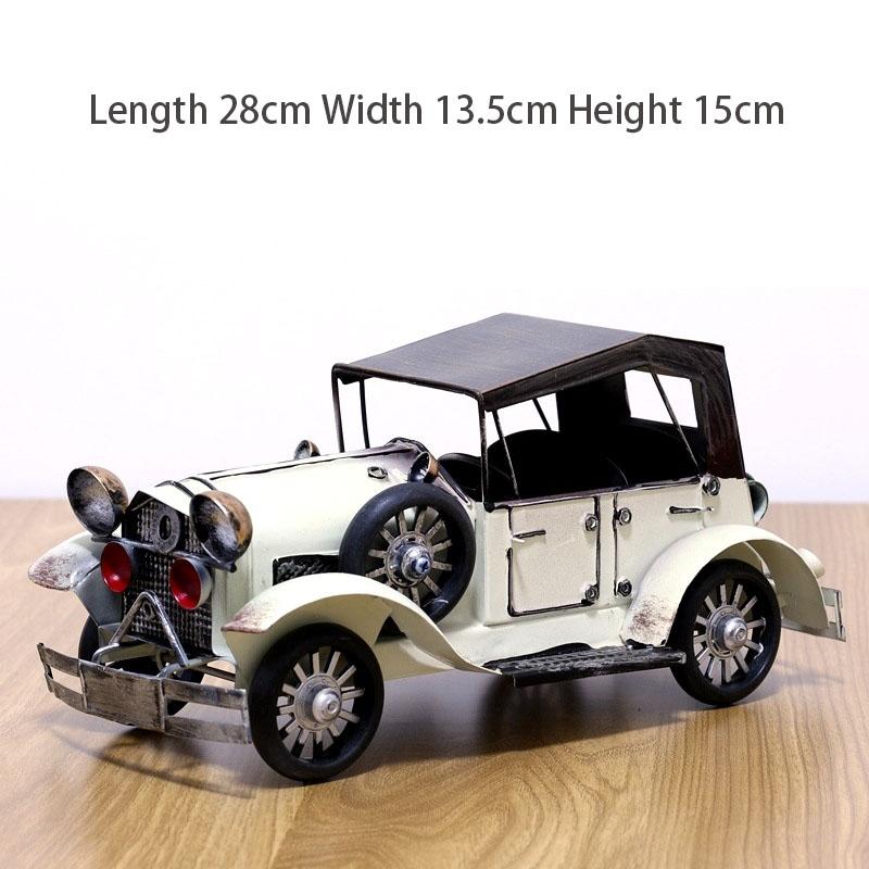 Nostalgic Retro Iron Oldsmobile Model Ornament Creative Home Coffee Shop Wine Cooler TV Cabinet Decorations