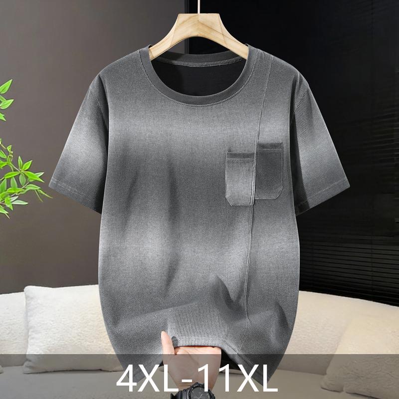 Большие размеры 4XL-11XL Модная оверсайз футболка Мужские топы Повседневная футболка с коротким рукавом Летняя мужская одежда