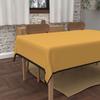 Rectangular Stain-resistant Tablecloth In Washed Microfibre 160x270 Cm BOHEME Mustard, by Soleil d'Ocre