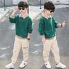Spring Autumn Long Sleeve Boys Tracksuit Casual Letters Children Clothes Sweater and Trousers Two-piece Set Kid Set