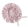 Double Layer 100% Mulberry Silk Sleep Cap with Bow Tie, 19 Momme Silk Hair Care Headscarf.