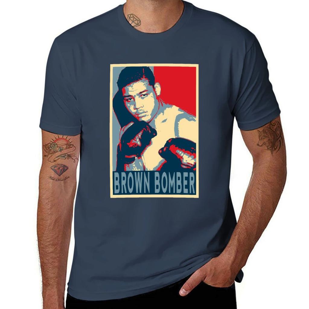 Joe Louis The Brown Bomber Tshirt Work Utility Short Sleeve Shirt