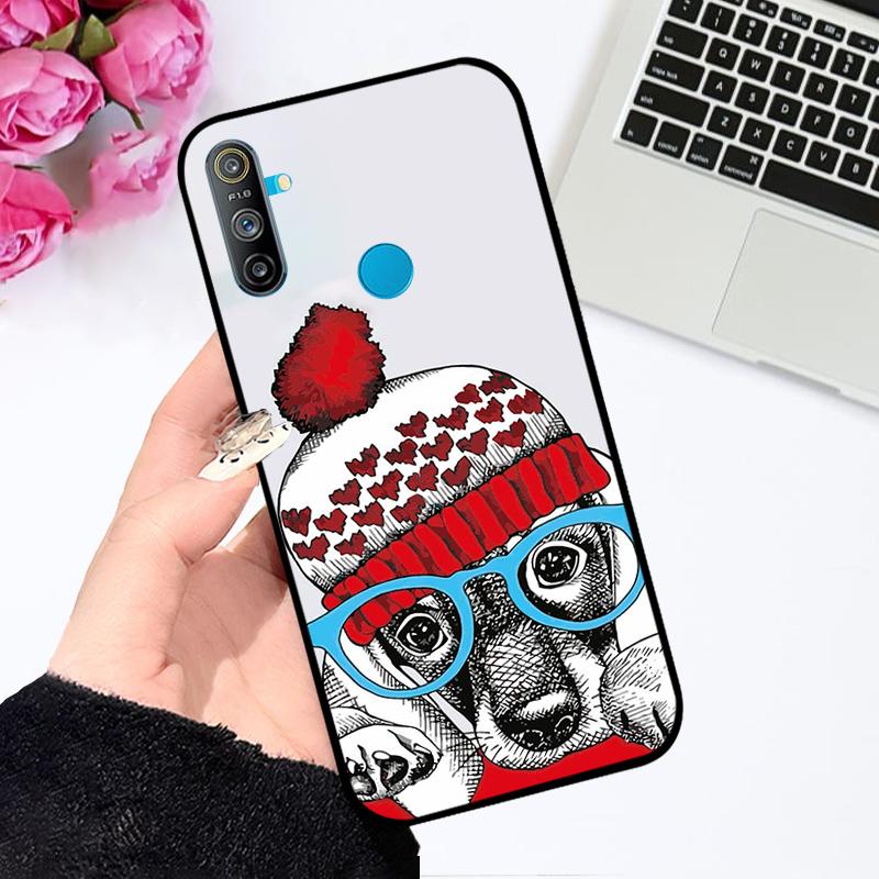 Чехол для Realme C3 RMX2021 RMX2020 Роскошный Цветной Расписной Чехол для Телефона Для Oppo Realme C3 4G Мягкий Силиконовый ТПУ Защитный Fundas