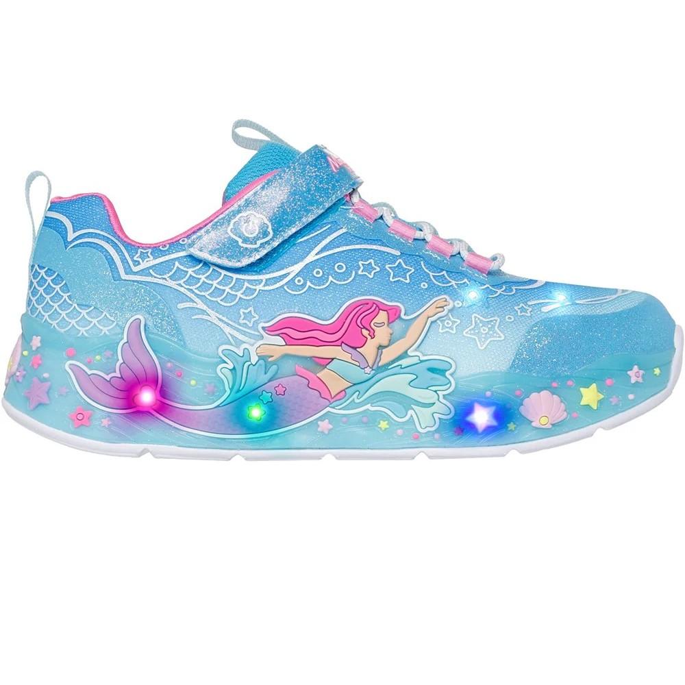 Skechers Girls Mermaid Dreams Light Up Trainers