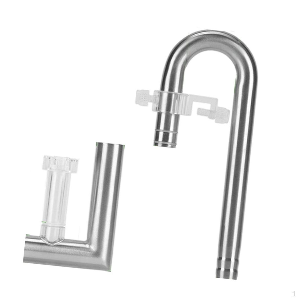 Aquarium Tube Connector for Fish Tank, Water Lily Pipe, Stainless Steel Oil Skimmer, Easy Assembly,