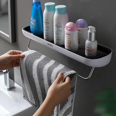 ECOCO стеллаж для хранения в ванной комнате, полка для душа, перфоратор, бесплатный клей, органайзер для косметики, настенная вешалка для полотенец, кухонный органайзер