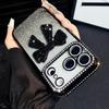 Glitter Diamond Bowknot Cover For iPhone 17 Pro Max Camera Film Protector Cases For iPhone 16 Pro 15 Plus 14 Pro 13 Luxury Case