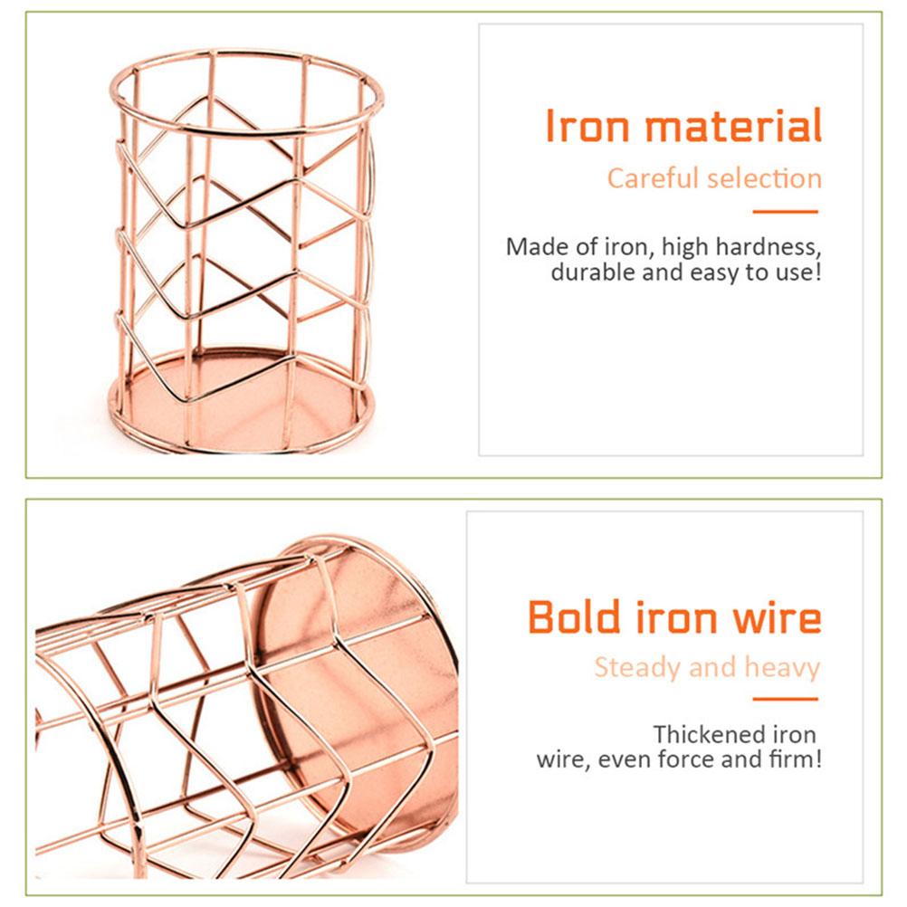 Металлический проволочный стакан для кистей для макияжа, подставка для ручек, полый органайзер, украшение