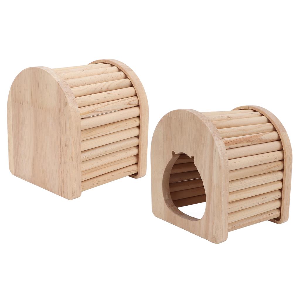 Hamster Wooden Arch House Dome Roof Wooden Hamster Arch Hut for Mice Chinchillas Guinea Pigs