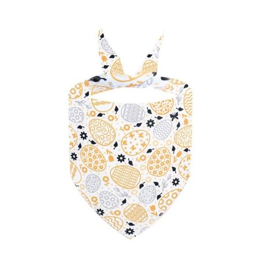 Праздничная бандана для кошки, шарф с пасхальными яйцами, праздничная бандана для собаки с узором в виде сердечек любви, треугольная бандана-слюнявчик для Пасхи
