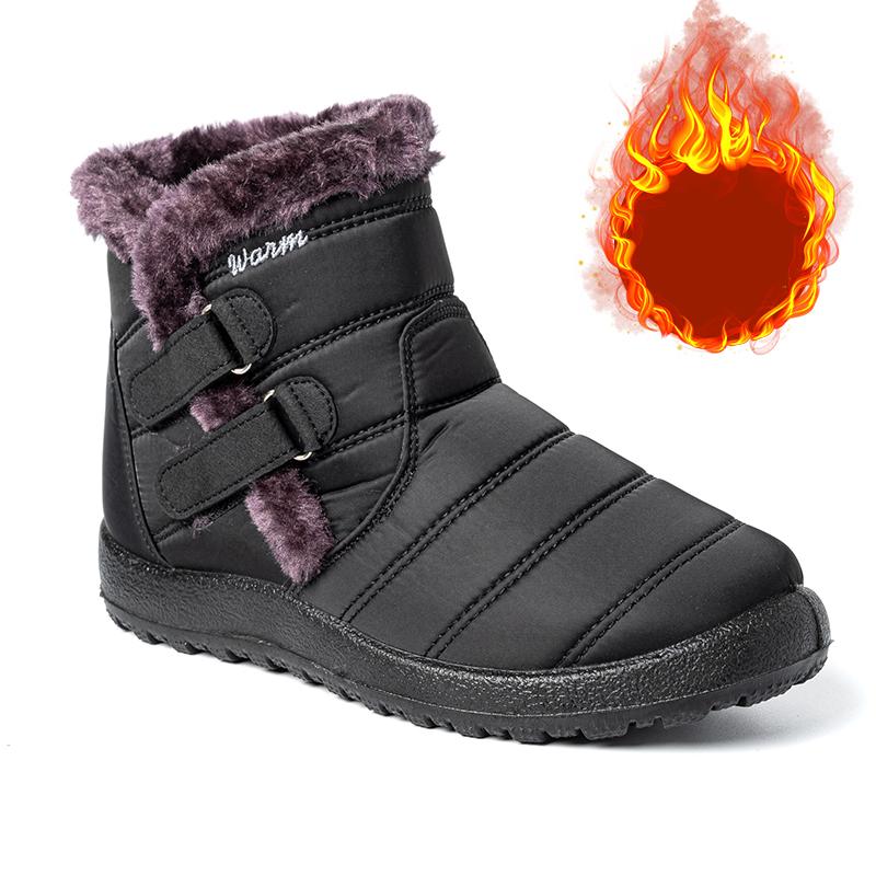 Женские ботинки, зимняя обувь, женские теплые зимние ботинки, ботильоны для женской зимней обуви, плюшевые ботинки, непромокаемые ботинки