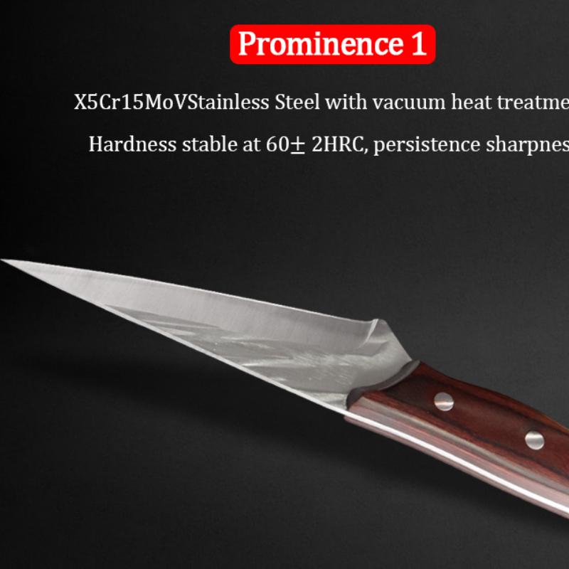 1PC Forging Boning Knife Chef's Knife Slaughtering Pigs Sheep Meat Cutting Knife Stainless Steel Cooking Knife