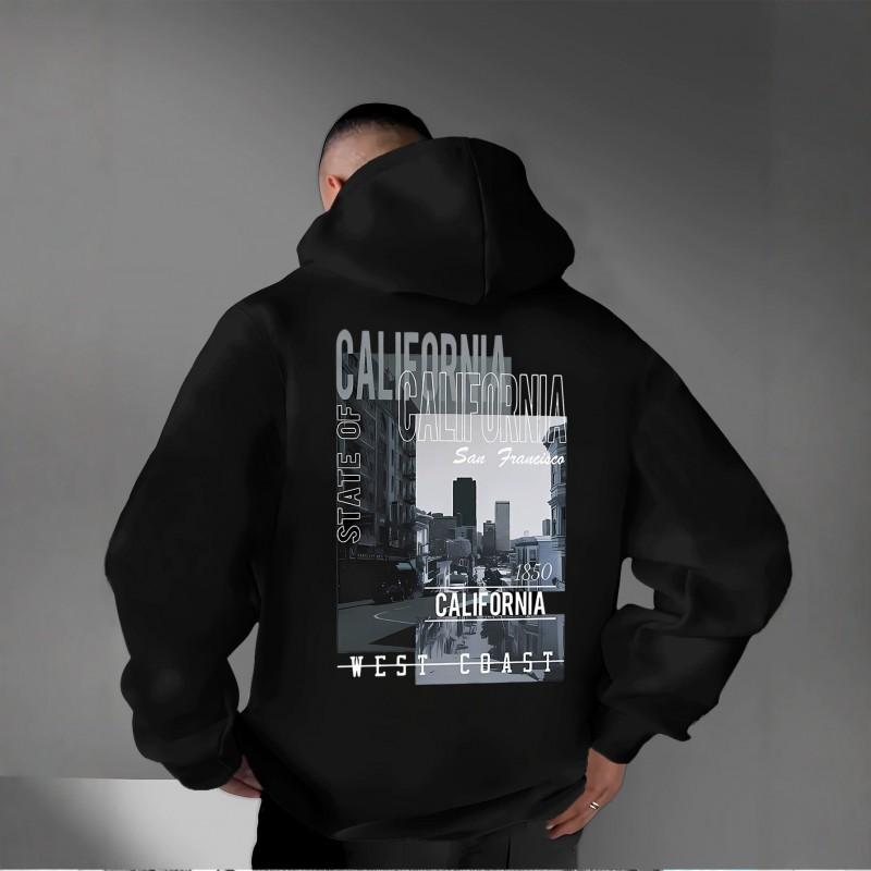 Unisex Oversized Hoodie With Bold Back Print Streetwear Style Men Women Casual Winter Wear