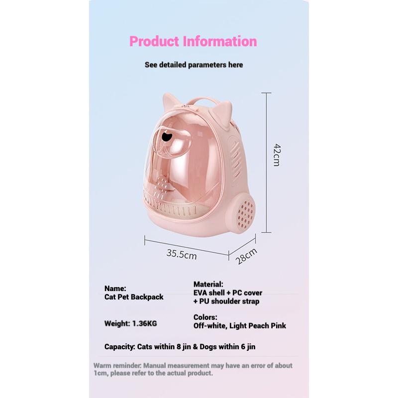 Сумка для кошки переносной рюкзак для кошки рюкзак-капсула космический рюкзак школьный рюкзак для кошки сумка для питомца большой вместимости для прогулок с кошкой