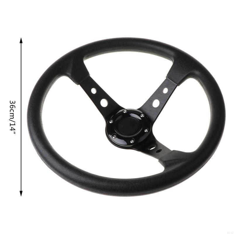 2025 New Car Accessories Sport Steering Wheel Universal 14inch PVC Leather Steering Wheel