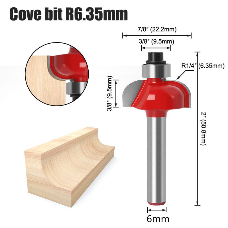 Набор деревообрабатывающих бит с хвостовиком 6 мм, прямой фрезерный станок для обрезки древесины, инструменты для обработки древесины