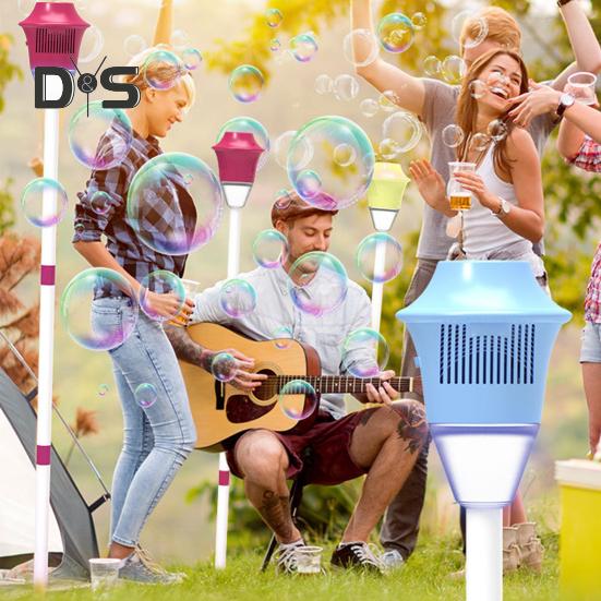 Подставка для машины для мыльных пузырей, автоматическая машина для создания мыльных пузырей с ночным светом и музыкой, вертикальная машина для создания мыльных пузырей на открытом воздухе для свадьбы, дня рождения, пикника, кемпинга, вечеринки