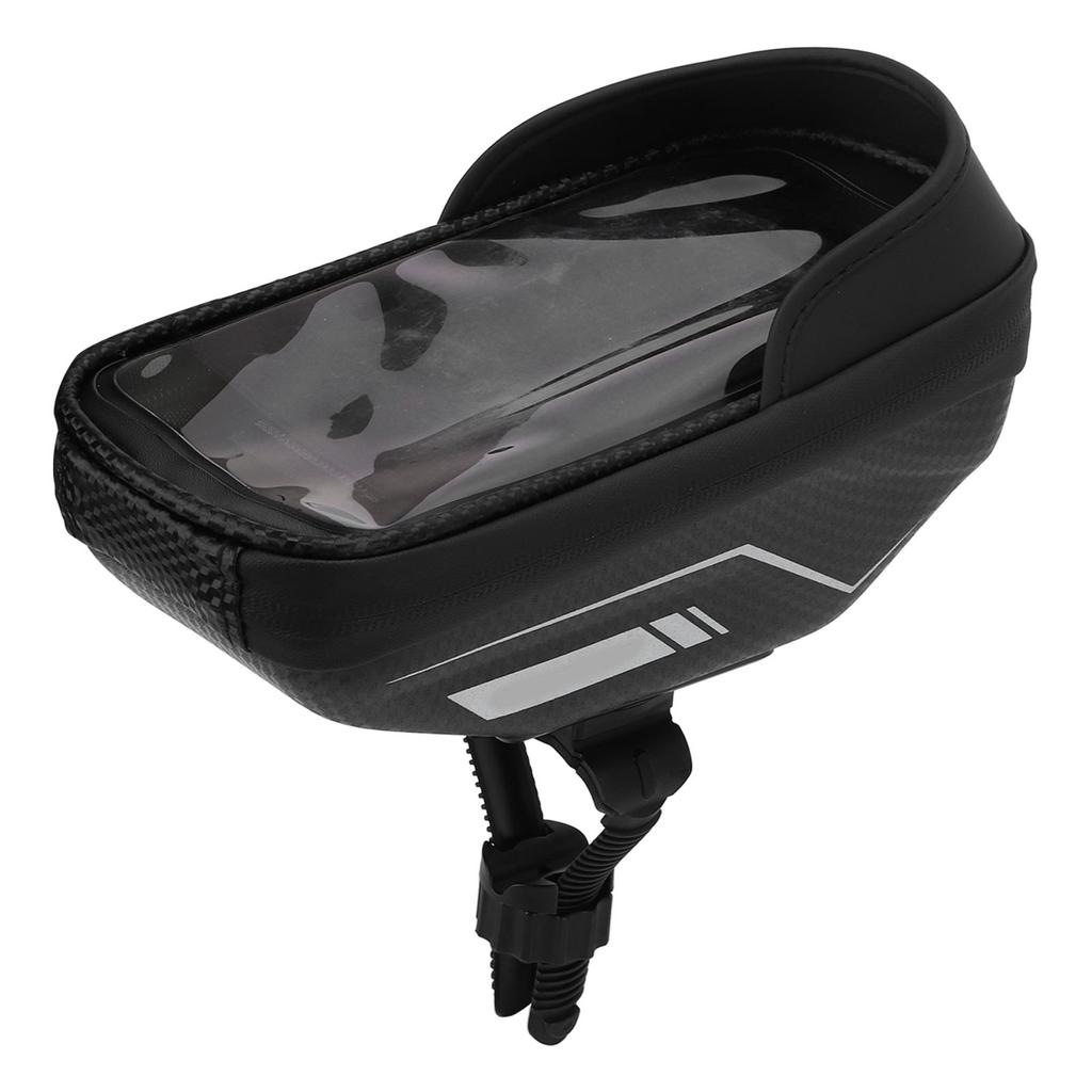 Bike Phone Bag EVA TPU Sun Visor Sensitive Touch Waterproof Zipper Easy Installation Bike Frame Bag for 7in Phone