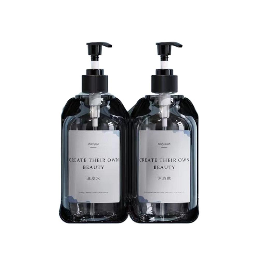 Hand Press Empty Pump Bottle Clear/Brown Hand Sanitizer Jar Wall Mounted Soap Dispenser Travel
