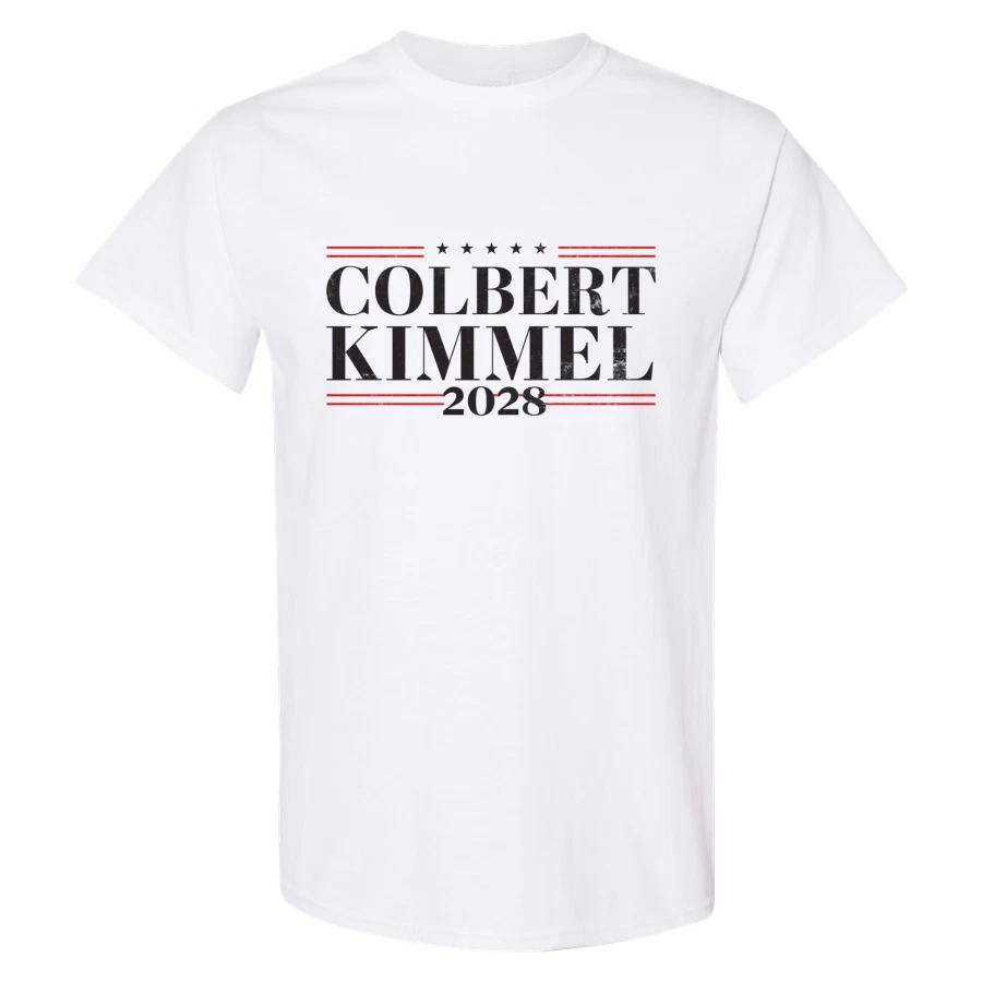 Colbert Kimmel 2028 Funny Vintage Political Campaign USA T Shirt Election Tee