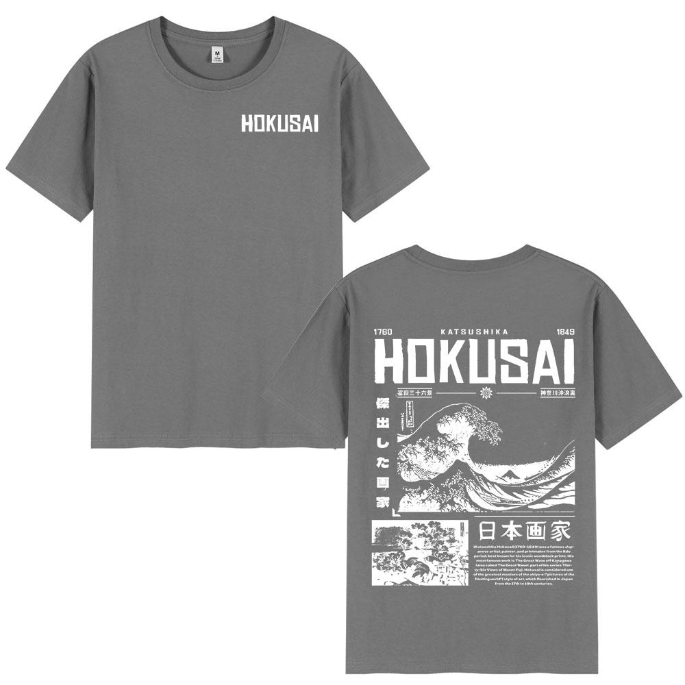 Japanese Hokusai The Great Wave T Shirts Unisex Women Clothing Fashion Short Sleeve 100 Cotton Casual T Shirt Harajuku Streetwear