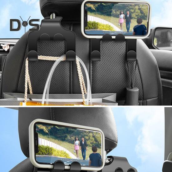 2 шт., крючок для подголовника автомобильного сиденья, держатель для телефона, сверхмощный многофункциональный автокресло, крепление на спинку сиденья, органайзер, вешалка, аксессуары для салона автомобиля