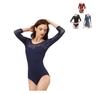 ProDance Mesh Simple Long Sleeve Ballet Leotard PLL005N (XL, Navy)
