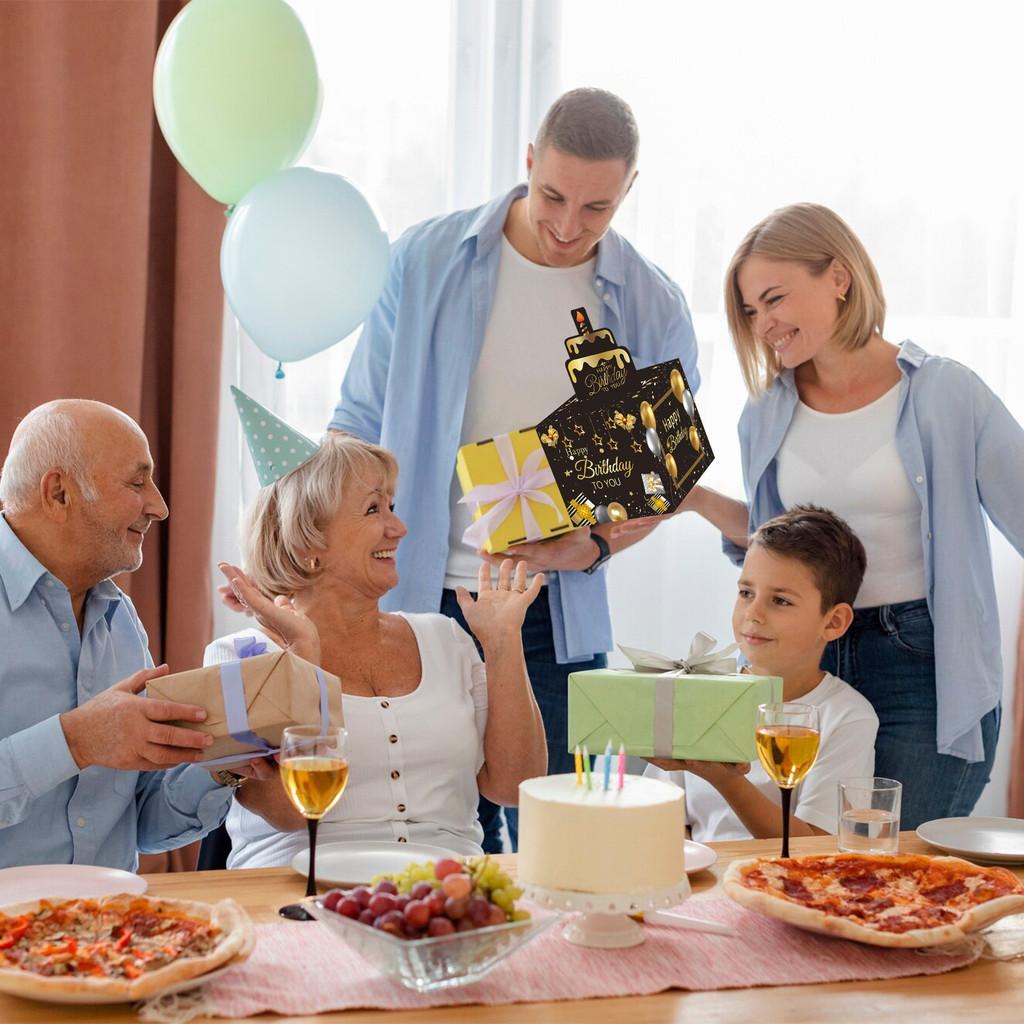 Decor Scene Birthday Props With Elegant Black Gold Finish For Gift Celebrations