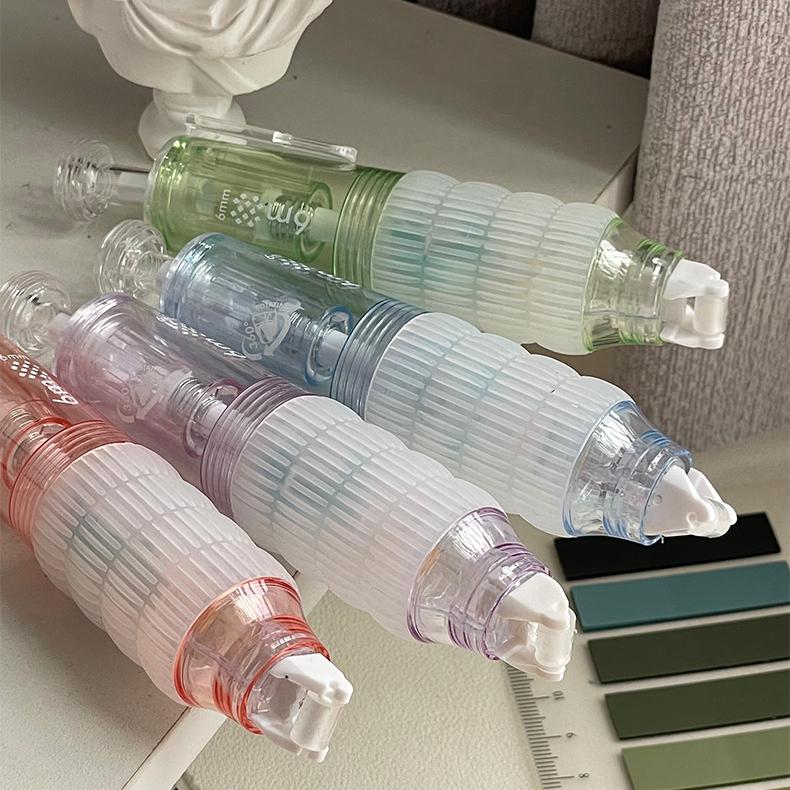 Креативный дизайн Стираемая двухсторонняя клейкая лента Ручка Стиль Простота Однотонная цветная точечная клейкая лента Стираемая декоративная лента для скрапбукинга Журнал