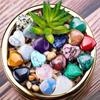 5/10/20pcs Natural Multi-color Heart-shaped Crystal Plants Fish Tank Crystal DIY Jewelry Decorations Love Gemstones Home Decor
