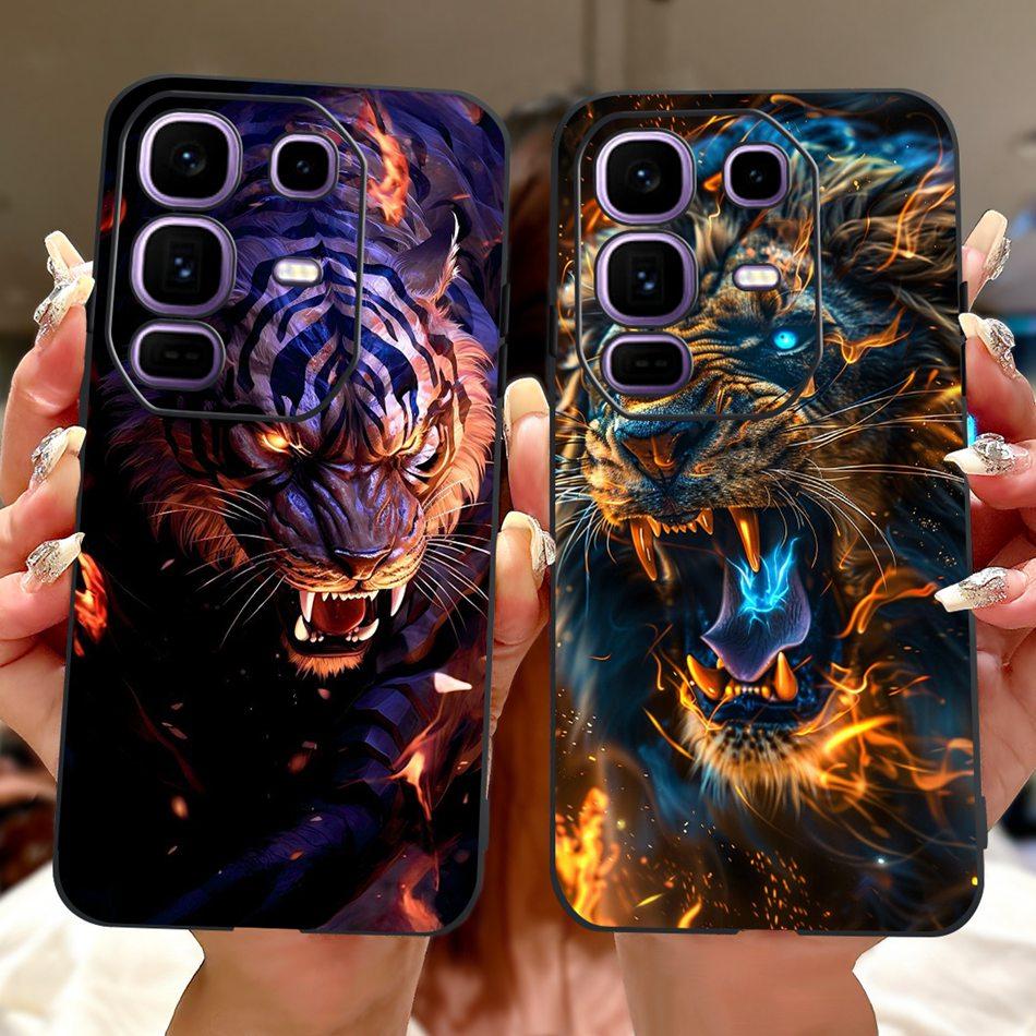 Для Infinix Note 50 Pro+ Note50 Pro 4G Крутой Чехол для Телефона с Рисунком Дракона и Тигра Для Infinix Note50 Pro Plus Мягкие Силиконовые TPU Чехлы