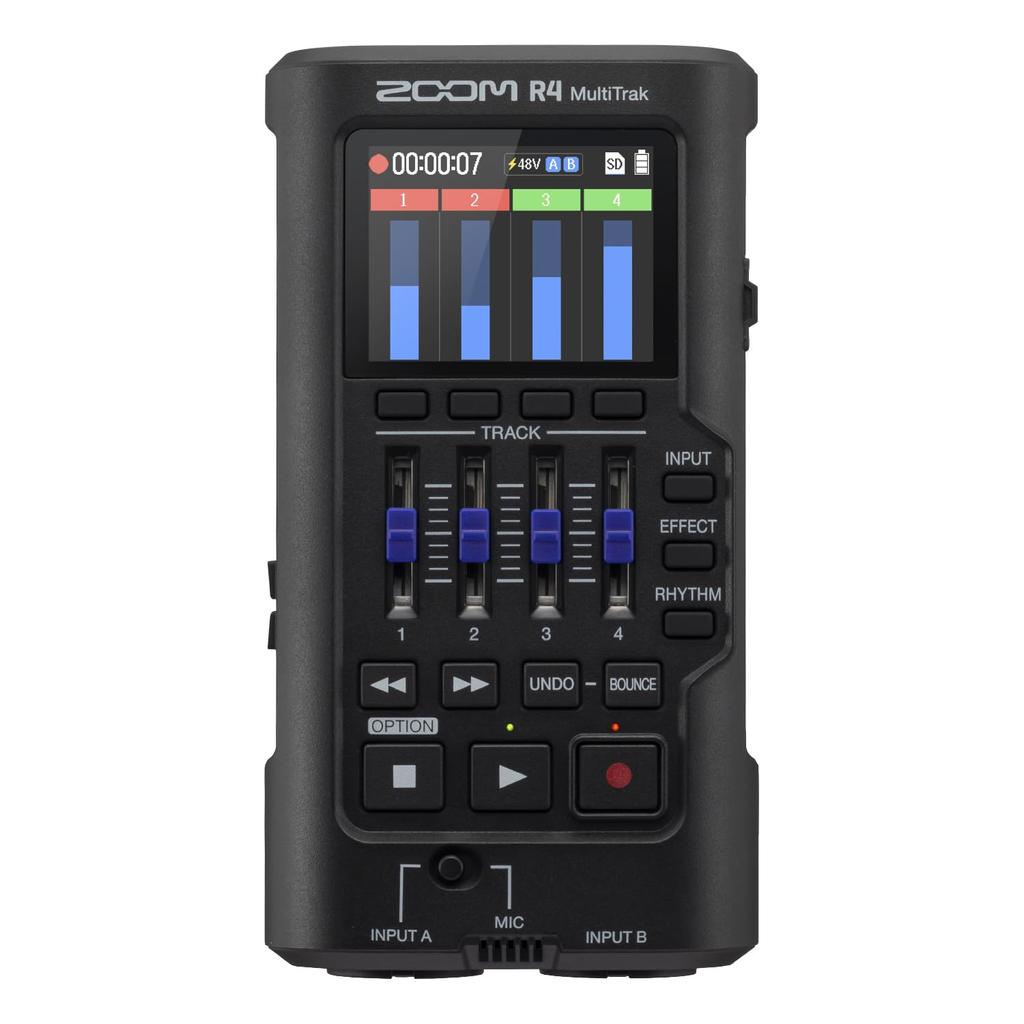Zoom R4 Portable Recorder Black 32bit Float Audio Compatible 4 Tracks Multi-Track