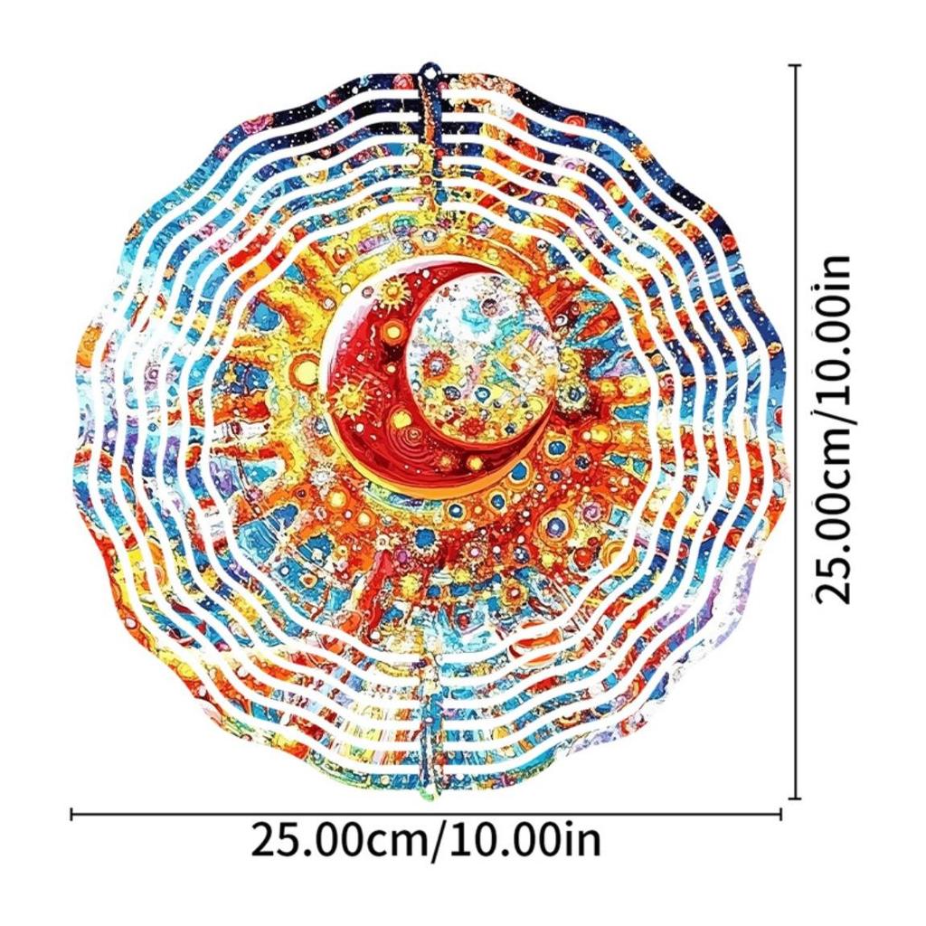 3D Elegant Metal Wind Spinner Dynamic Sculpture for Indoor Outdoor Courtyard Garden Art Thanksgiving Decoration No Electricity Required Outdoor