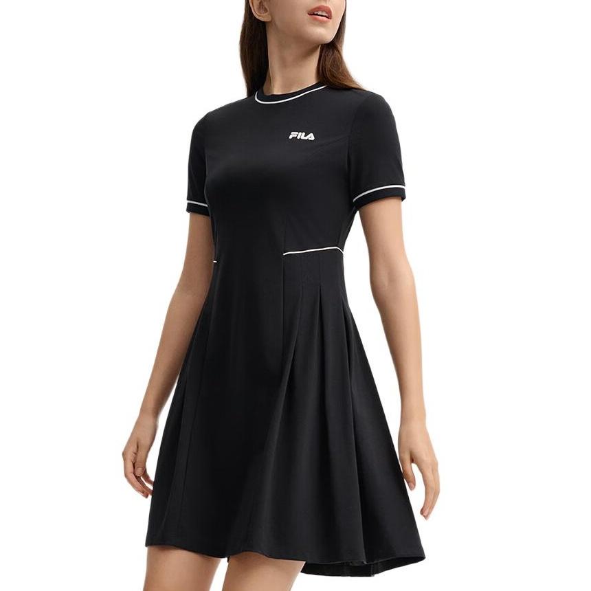 FILA Heritage Short Sleeved Dress Women's Jet Black F11W438312FBK