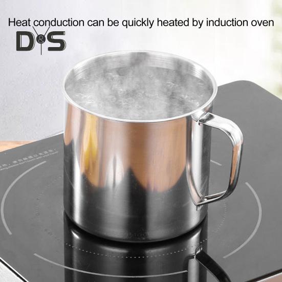 Стакан для воды из нержавеющей стали с ручкой-крышкой, кружка для горячих и холодных напитков для кемпинга, пикника, барбекю, устойчивый к коррозии, легкоочищаемый, одностенный, воздушный, пивной стакан