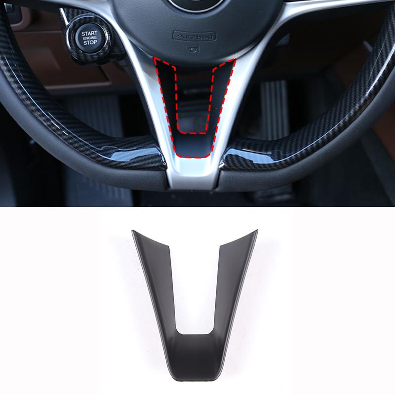 Накладка на руль автомобиля из углеродного волокна ABS для интерьера Alfa Romeo Giulia Stelvio 2017 2018