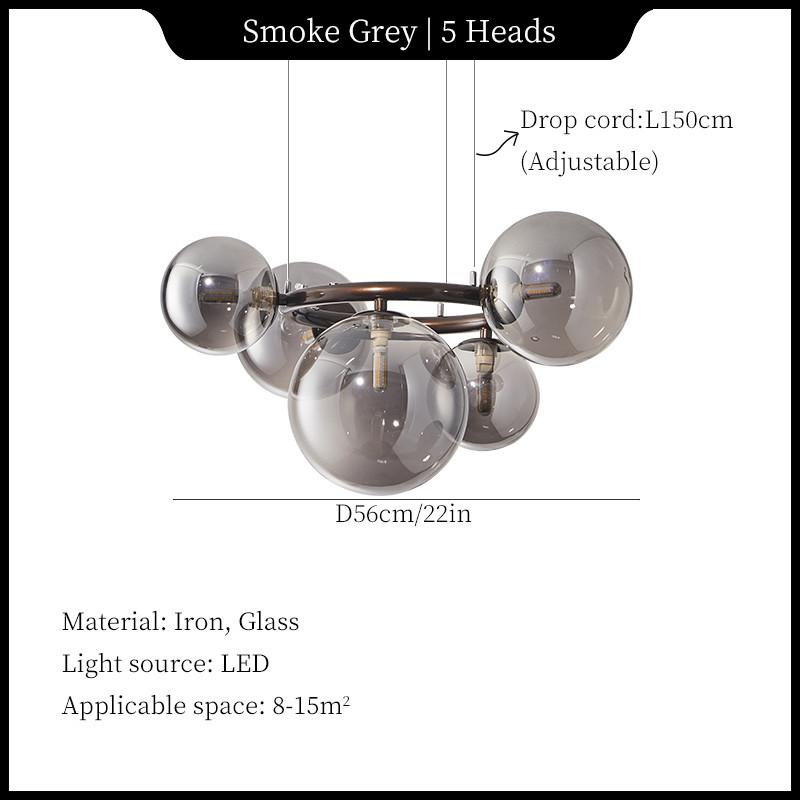 Post Mordern Circles Chandelier Magic Beans Hanging Lamp Creative Vintage Glass Lamp Dining Room Lights