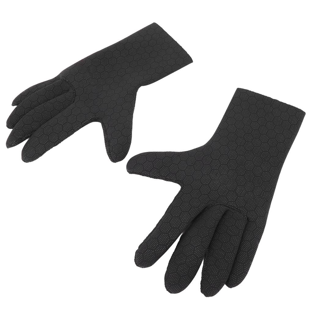 1 Pair Diving Gloves Warm Cold Proof Prevent Slip 3mm Neoprene Five Finger Water Gloves for Snorkeling Boating Surfing L