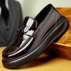 Fashion New Fashion Retro Casual Bright Men's Shoes Low Top Platform Korean Loafers Male British Style Business Leather Luxury Shoes Man